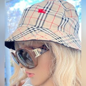 Burberry Plaid Sunglasses - Black and Pink